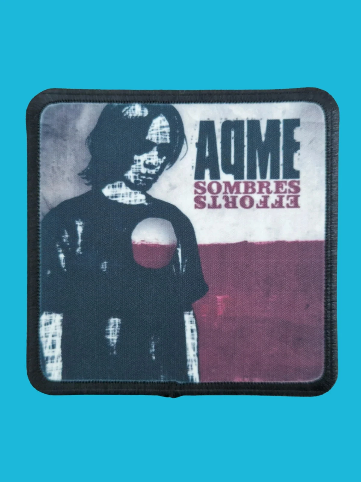 Patch AqME - Sombres Efforts - Imprimé - Carré de 7,5 x 7,5 centimètres